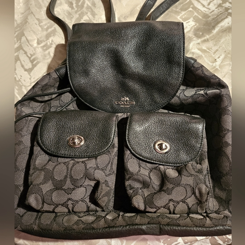 Black Coach Backpack
